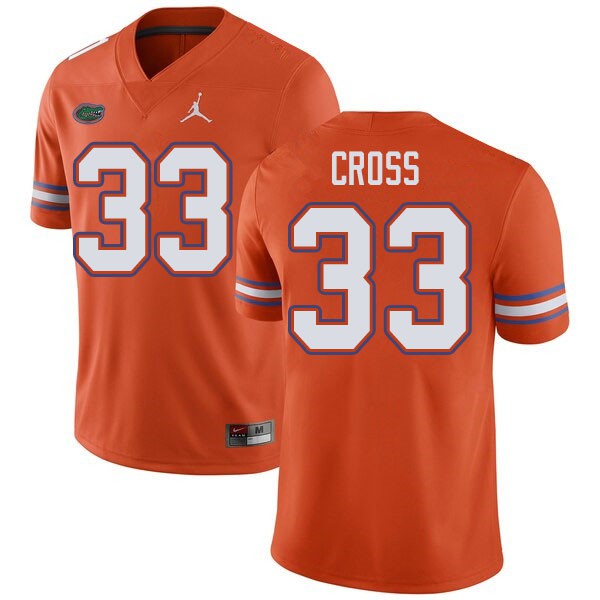 Jordan Brand Men #33 Daniel Cross Florida Gators College Football Jersey Orange